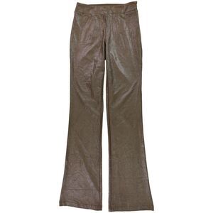 GUESS Womens Shiny Faux Suede Bootcut Casual Pants, NWT